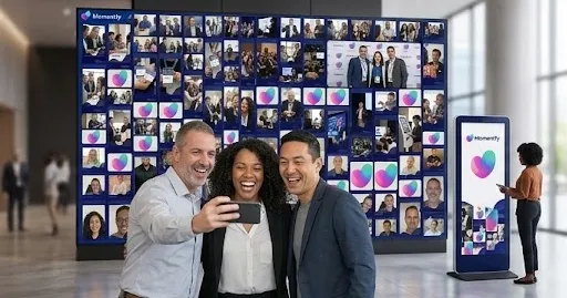 Painel de fotos ao vivo em evento