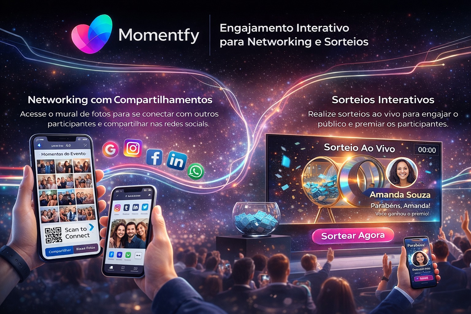 Networking e compartilhamentos com Momentfy